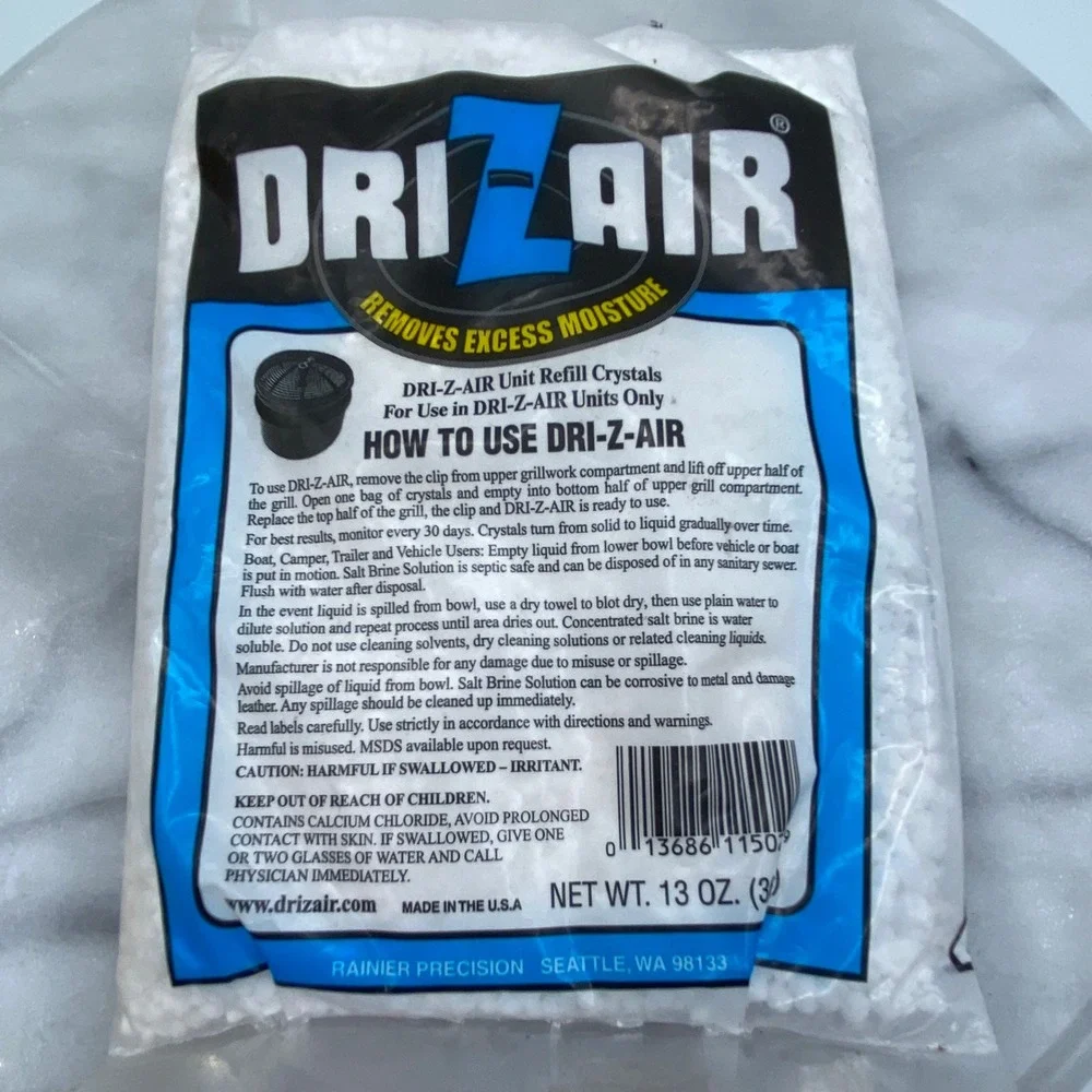 Dri-Z-Air‎ 13oz Dehumidifier Refill Crystals 3 Pack Moisture Absorber Storage